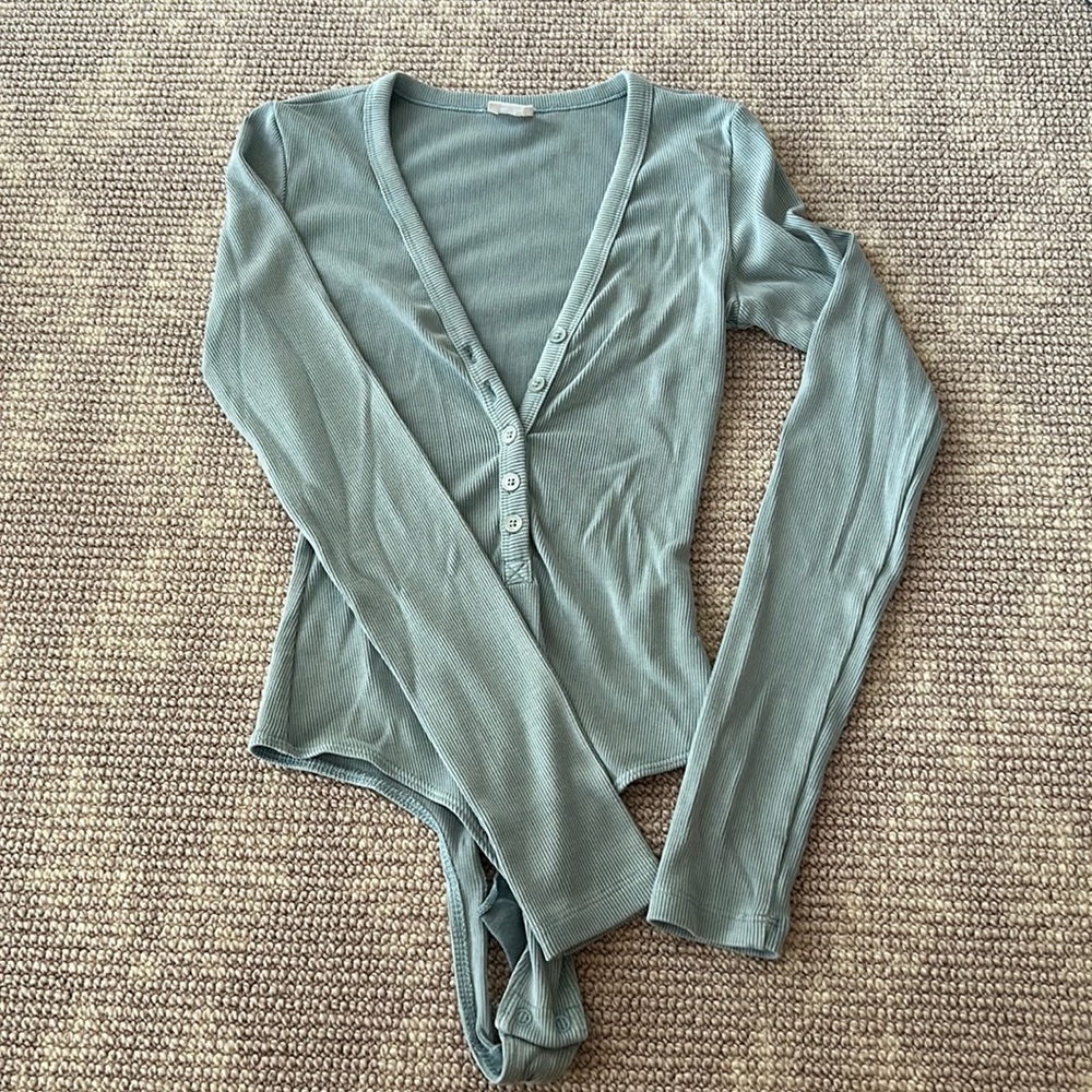 Blue aritzia wilfred free bodysuit - Picture 1 of 2